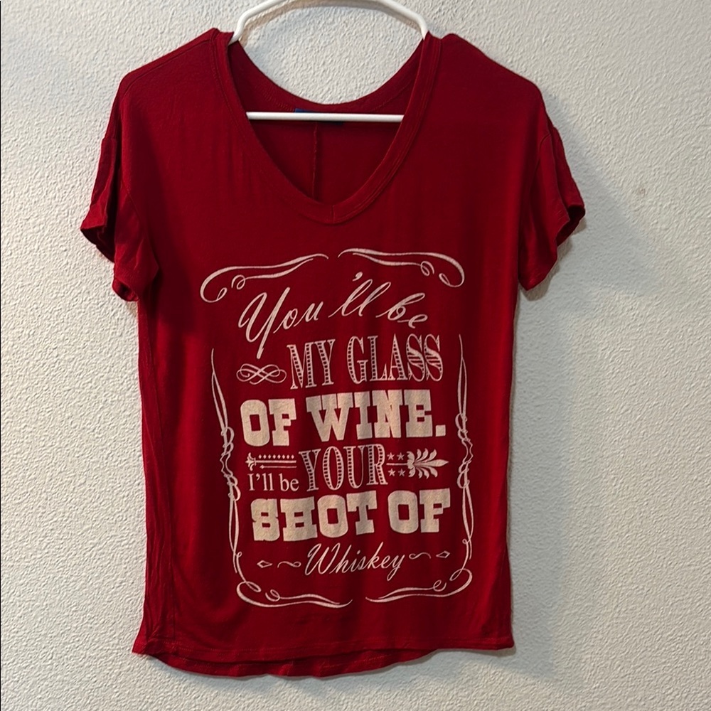 Sweet Claire Red Fitted Short Sleeve Tee